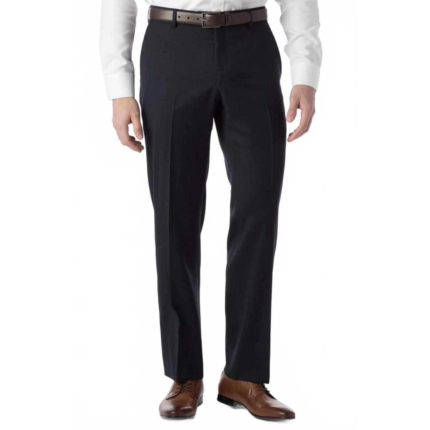 New Ballin Super 120s Wool Gabardine Comfort-Eze Trouser In Navy